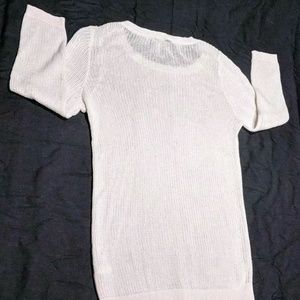The Limited Womens Sweater Sz XS Thin Knit White